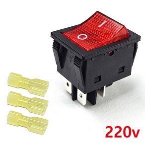 지제이 스위치 20A 사각 소형스위치 락스위치 12v 24v 220v, 30A_LED(220v), 1개