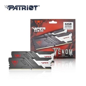 패트리어트 VIPER VENOM DDR5 32G PC5-51200 CL32 6400MHz (16GX2) 듀얼패키지 파인인포 (하이닉스 칩 내장), 2개