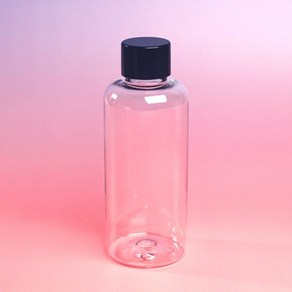 단마개 검정캡 플라스틱 투명 공병 100ml, 1개, 단캡검정투명공병 100ml