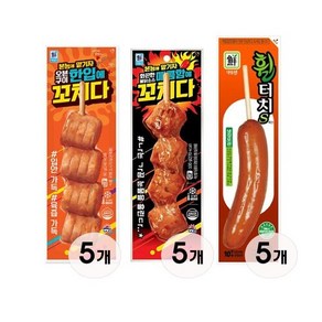 5분마켓 대림 한입에꼬치다 90g 5개+매콤함에꼬치다 90g 5개+휠터치s 70g 5개 핫바기획전 15개 vv cs