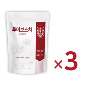 Geatea 그래이티 루이보스티 차 50티백, 3개, 50개입, 1g