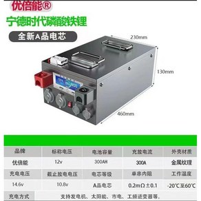 인산철 150a 충전기 자작 밧데리 대용량 배터리 반납 차량용 자동차배터리, 12V 300AH, 1개