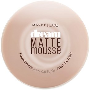 Maybelline New Yok Deam Matte Mousse Light Coveage Foundation Ceam Typesy Natual 18ml 1팩, 크리미 내츄럴