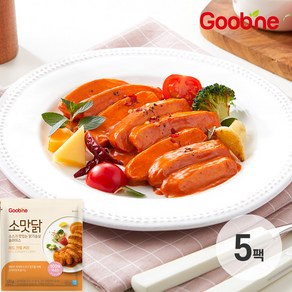 굽네 소스가 맛있는 닭가슴살 슬라이스 레드크림 커리 120g, 5개