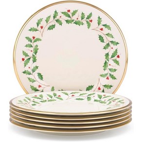 레녹스 893491 홀리데이 6피스 액센트 접시 세트, Dinne Plates/ Set of 6, 1개