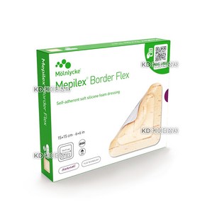 메피렉스 보더 플렉스 15x15cm (5매/통) [대리점 직영 광고심의 정품확인] Mepilex bode flex 창상 욕창 궤양 화상 피부벗겨짐 수술상처 병원용 전문제품, 1개