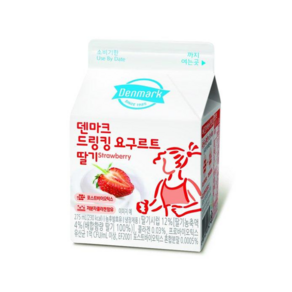 덴마크 드링킹요구르트 딸기 275mL 냉장무배, 30개