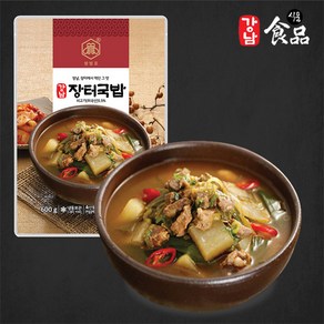 강남식품 아침대용 즉석국 소고기 장터국밥 우거지 해장국 600g, 1개