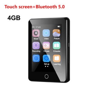 3.6 인치 터치 스크린 MP3 MP4 HIFI 음악 플레이어 Wi-Fi 블루투스 5.0 휴대용 FM 라디오 스피커 포함 HiFi 사운드, [03] 4G 2.5inch, 3) 4G 2.5inch