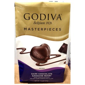 GODIVA 고디바 마스터피스 하트 다크 초콜릿 421g +캔디 대용량 세트, 1개