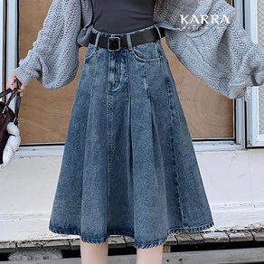 KARRA 에이핀턱데님스커트_A4S0628