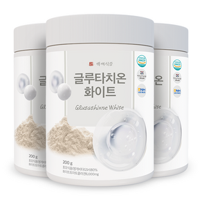 백세식품 글루타치온 화이트 분말 200g통 HACCP 인증제품, 200g, 3개