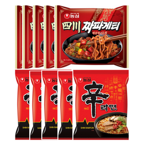 [ 농심 ] 사천 짜파게티 5개 + 신라면 5개, 1개