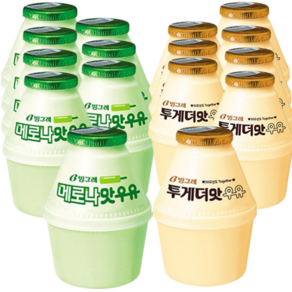 (냉장)빙그레 메로나우유 혼합2종세트(메로나맛 and 투게더맛), 8세트, 480ml