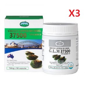 호주 네이쳐스탑 초록홍합 GLM 37500mg 180정-3개, 180정, 3개