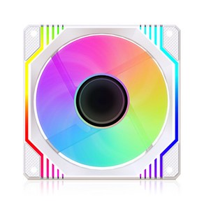 AONE STORM 인피니티 RGB 120mm 화이트 시스템쿨러 컴퓨터 케이스 쿨링팬, 1개