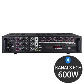 카날스 전문가용 개별볼륨조절 6채널 블루투스 파워 앰프 600W, EMA-600N