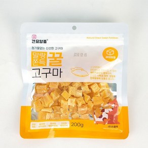 견묘양품 말랑쫀득 꿀고구마 200g - 넙적 강아지간식, 1개, 단품