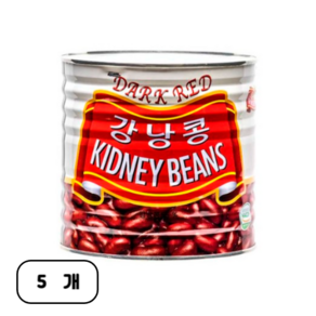 삼아 키드니빈스 2.5kg 강낭콩 콩 통조림, 5개