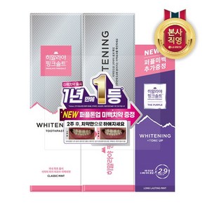 히말라야 핑크솔트 화이트닝 치약 100g 클래식민트 2개+퍼플미백치약 50g, 없음