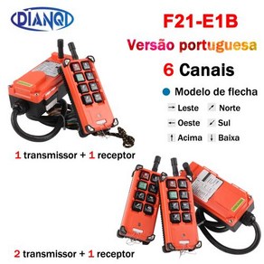 호이스트리모컨 스위치 산업용 크레인 호이스트 리프트용 무선 F21-E1B 포르투갈어 AC 220V DC 24V, [02] 1F1S, [03] 24V, [02] VHF 310-331mhz, 1개