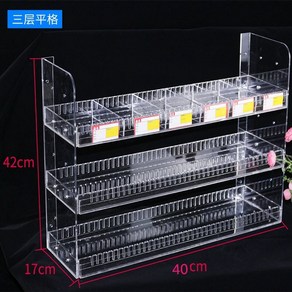 아크릴 편의점 매대 마트 플리마켓 행사 판매대 백화점 약국 선반, 평면/3단/40x17x42cm, 1개