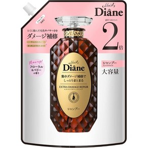 일본직발송 6. DIANE 다이안 【대용량】샴푸 [데미지 보수] 플로럴베리의 향기 퍼펙트 뷰티 엑스트라 데미, One Size, One Colo, 1개, 660ml