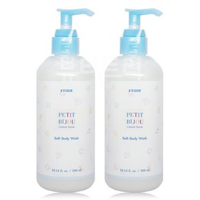 에뛰드 코튼 스노우 소프트 바디워시 300ml+300ml, 300ml, 2개