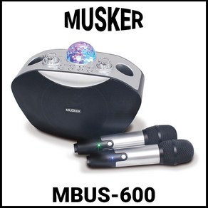 블루투스 노래방 마이크 MUSKER MBUS-600 충전식 듀얼 무선 마이크 _리뷰쿠폰