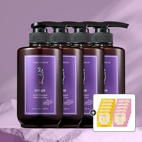 댕기머리 [댕기머리]건조한 모발용 진기샴푸 500ml 4개 [비타 C 마스크 5매 + 콜라겐 증정]