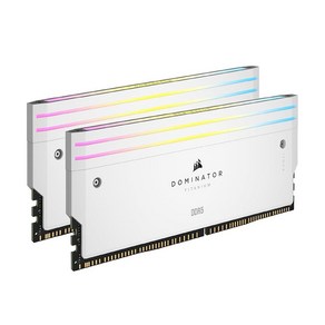 CORSAIR 도미네이터 티타늄 DDR5 RGB 조명 향상 키트 - 모듈 2개 - 0GB RAM - Cosai iCUE 호환 - 화이트