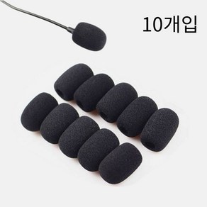 헤드셋 핀 마이크 스펀지 커버 블랙 30x22mm