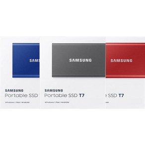 삼성전자 외장 SSD 정품 T7 500G 1T 2T+ 전자파차단스티커증정, 블루, 1TB