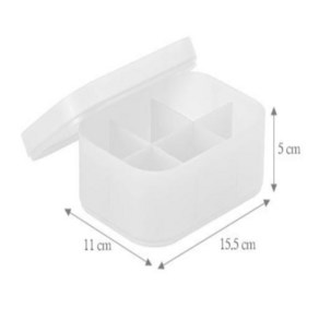 다용도 플라스틱 투명사각수납함 (적층형/6칸/S) 수납정리함 플라스틱케이스 투명정리함 수납케이스