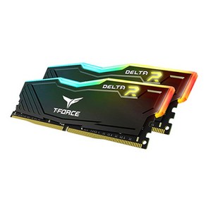 [Team Goup] 팀그룹 T-Foce DDR4 32GB PC4-28800 [16G x 2] CL18 Delta RGB 블랙, 1세트