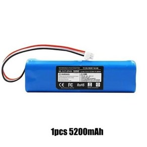 로봇 청소기 배터리 진공 충전식 리튬 이온 샤오미 Lydsto R1 Viomi S9 Roidmi Eve 12800mAh, 1) 5200mAh