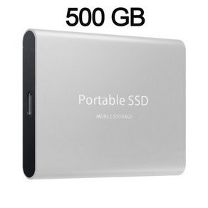 외장하드 ide 변환 젠더 컨버터 외장 SSD 500GB 1TB 모바일 솔리드 스테이트 드라이브 플래시 휴대용 c타, [31] 500GB Silve, 1개