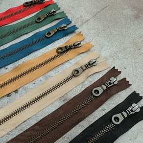 YKK 쇠 지퍼 7컬러 5호 가방지퍼(길이 35CM 40CM 60CM ), YKK 쇠지퍼 5호 35CM, 그린, 1개