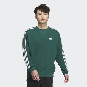 아디다스 ADIDAS 남녀공용 캐쥬얼 삼선 맨투맨 에센셜+ 루즈 핏 3S 프렌치 테리 스웨트셔츠 JH1052