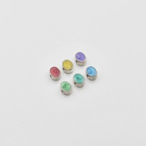 1-3-061 실버 펜던트 통과형 양면에폭 타원 5x6mm(1개)