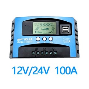 팡팡드론 태양광 충전 컨트롤러 MPPT LCD 디스플레이 자동 듀얼 USB 및 방전 30A 100A 12V 24V