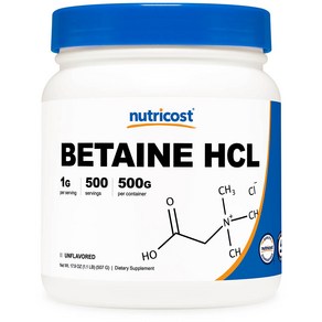 뉴트리코스트 베타인 HCI 파우더 500g 1병, 1개