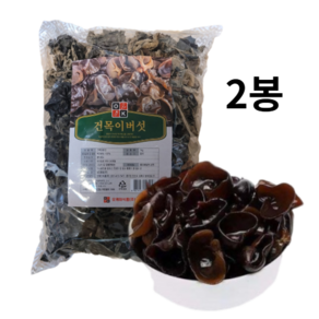 혜성식품 흑목이 버섯 건 한잎 목이, 2개, 500g