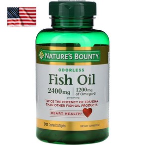 Natues Bounty Fish Oil 네이쳐스 바운티 피쉬 오일 오메가3 90캡슐, 1개