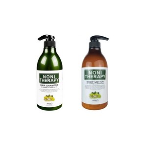 [앙쥬 헤어 및 바디케어 세트] 노니 헤어 샴푸 + 노니 바디로션 (각 750ml 대용량) + 사은품 : 콜라겐 핸드크림 100g / 천연 노니 및 한방추출물 함유, 1개