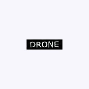 DRONE 검정+흰색 BW72 - 오버로크 벨크로 마크 드론 약장 와펜 자수 가드 안전 보안 경호 군인 소방 KOREA