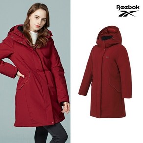 [REEBOK] 리복 6LAYER 후드 여성 롱패딩 버건디