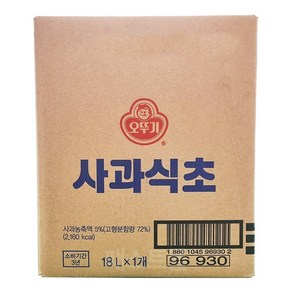 오뚜기 사과식초 18L 비닐내포 BIB, 1개