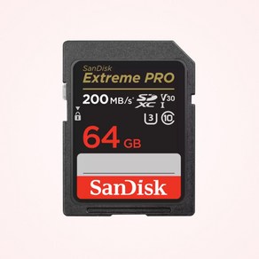 샌디스크 익스트림 프로 SD카드 SDXC 메모리카드 SDSDXXU 64GB, 1개