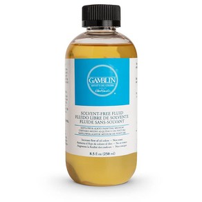 Gamblin Solvent Fee Fluid 8.5oz Gamblin 솔벤트 프리 플루이드 8.5oz, 1개, 240g